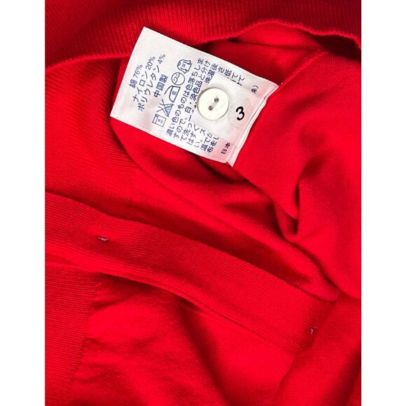 Lands End women's red button up cardigan long sleeve round collar XS Petite NWT - Picture 6 of 9